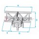 PROLYTE - H30D - Angle triangulaire renforcé - Té Horizontal - Neuf