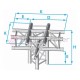 PROLYTE - H30D - Angle triangulaire renforcé - Croix - Neuf