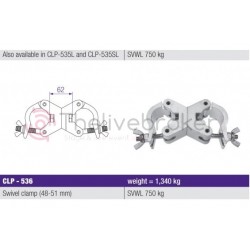 PROLYTE - Double collier pour tube 48-51mm - 750kg - Neuf