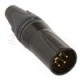 Fiche XLR 4 points mâle droite noire 